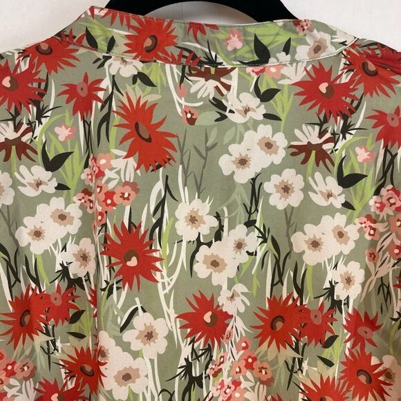 NWT Women's Blouse Women's Size XL Multicolor Button Front Long Sleeve Floral - Picture 10 of 12